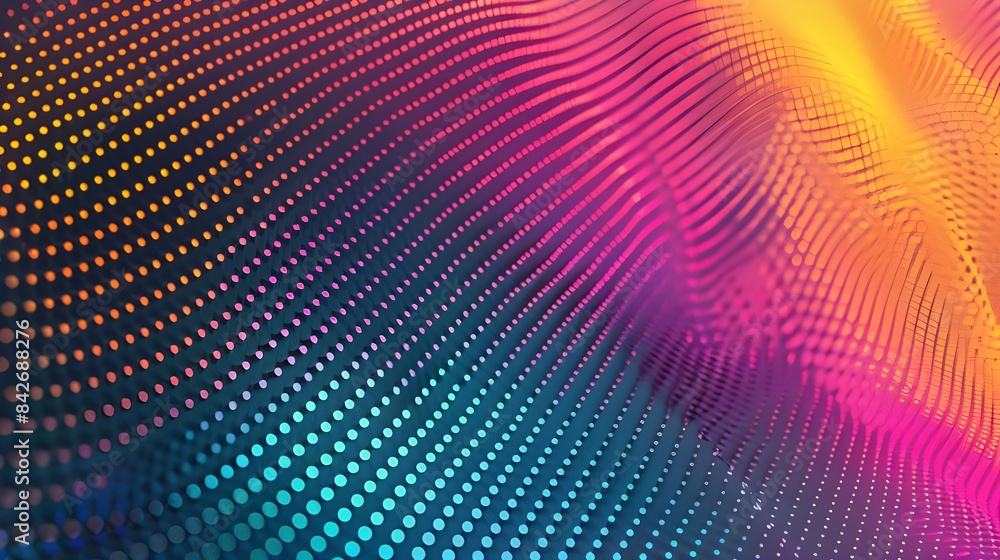 Fototapeta premium Fantasy shapes Wave pattern in vibrant colors on backdrop wallpaper hd