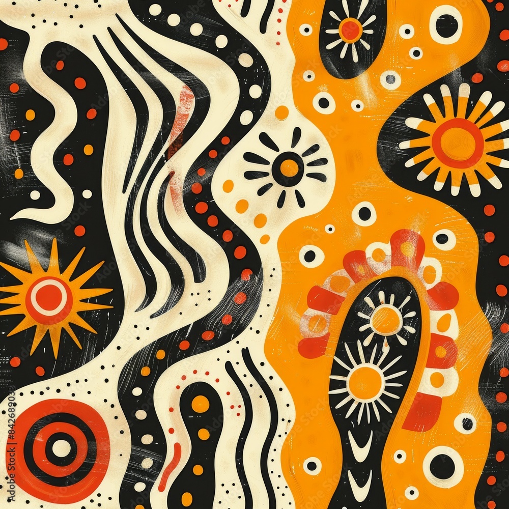 Fototapeta premium Abstract Indigenous Art