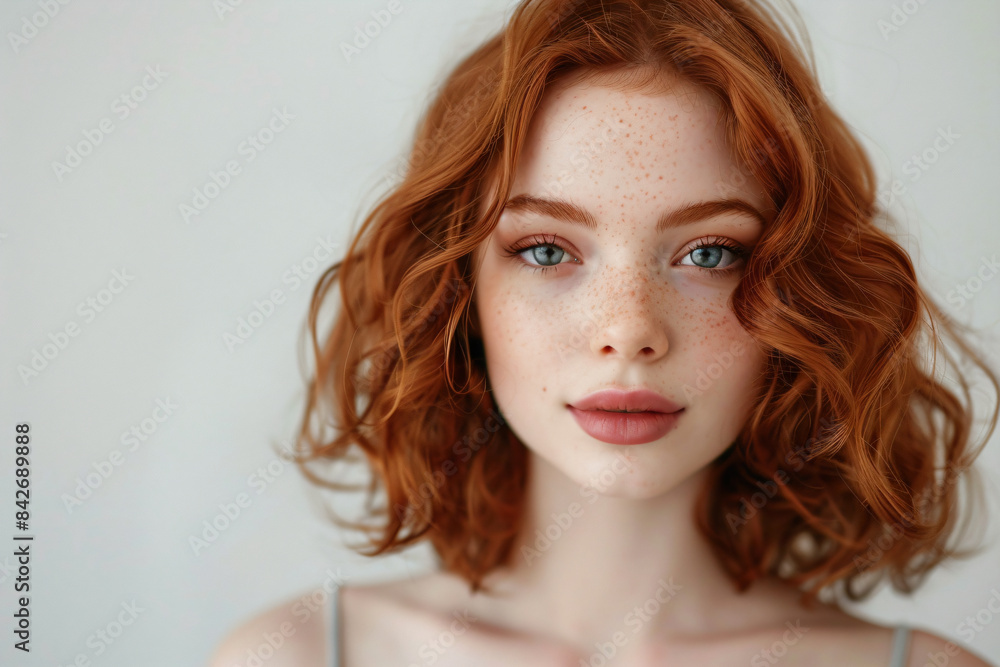 a woman with freckles and a bra top a woman with freckles and a bra top