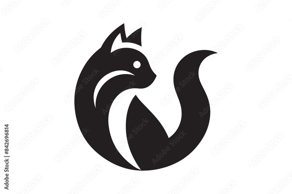 Naklejka premium Cat silhouette vector illustration 