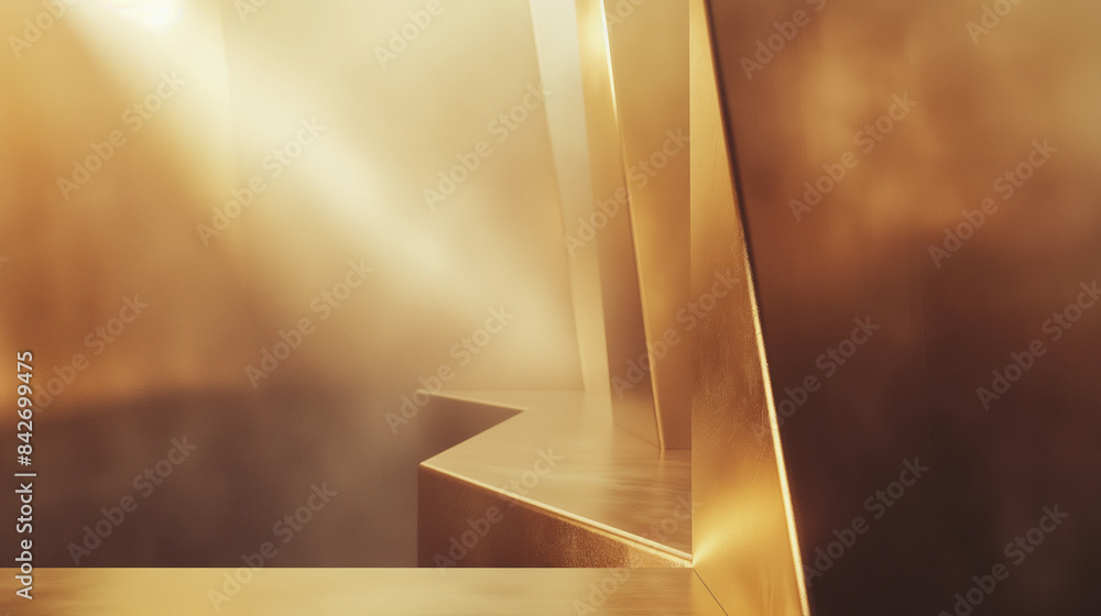 A gold colored building with a staircase leading up to it A gold colored building with a staircase leading up to it