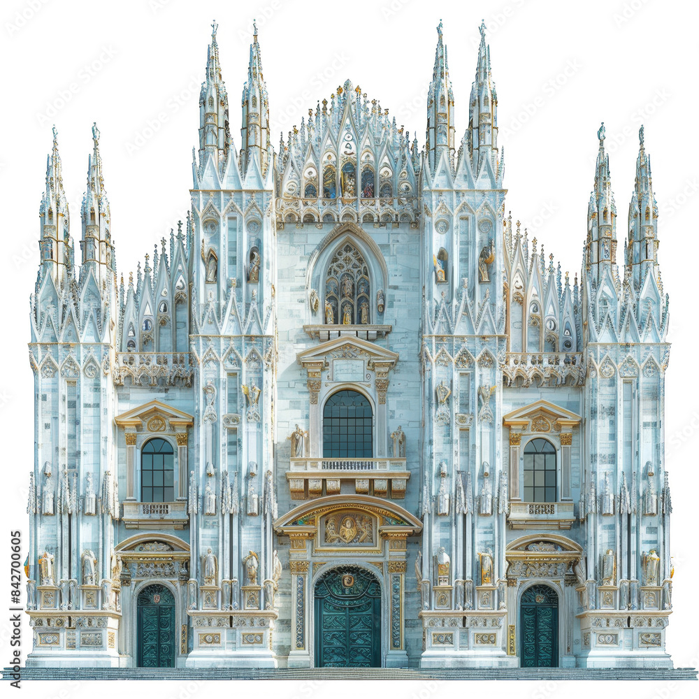 Fototapeta premium large building with a clock on the front of it, transparent background png