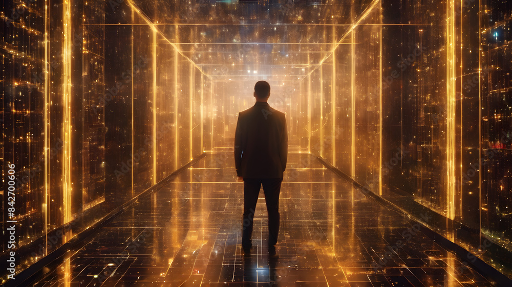Visualize quantum encryption technology as a intricate lattice of photons, coding digital communications with unbreakable codes, representing the pinnacle of modern data security Visualize quantum encryption technology as a intricate lattice of photons, coding digital communications with unbreakable codes, representing the pinnacle of modern data security