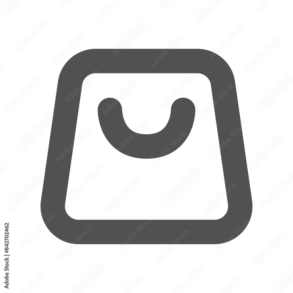 Shopping bag icon in bold outline style Shopping bag icon in bold outline style