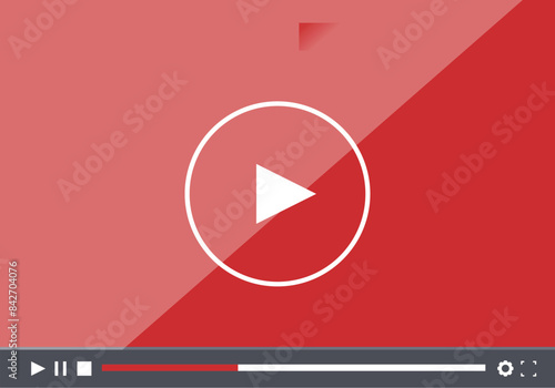 Video player is showing play button for online stream or television program