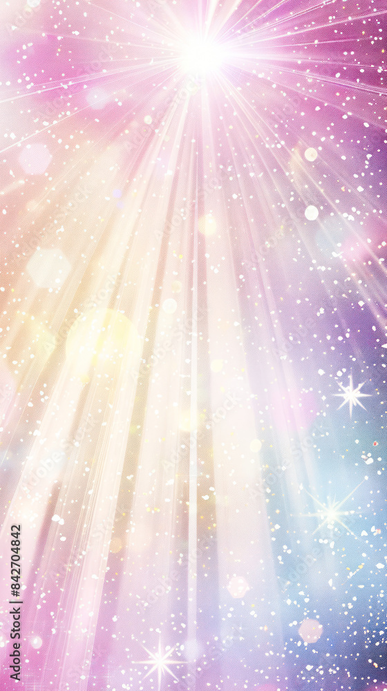 Radiant sunburst with colorful bokeh lights Radiant sunburst with colorful bokeh lights