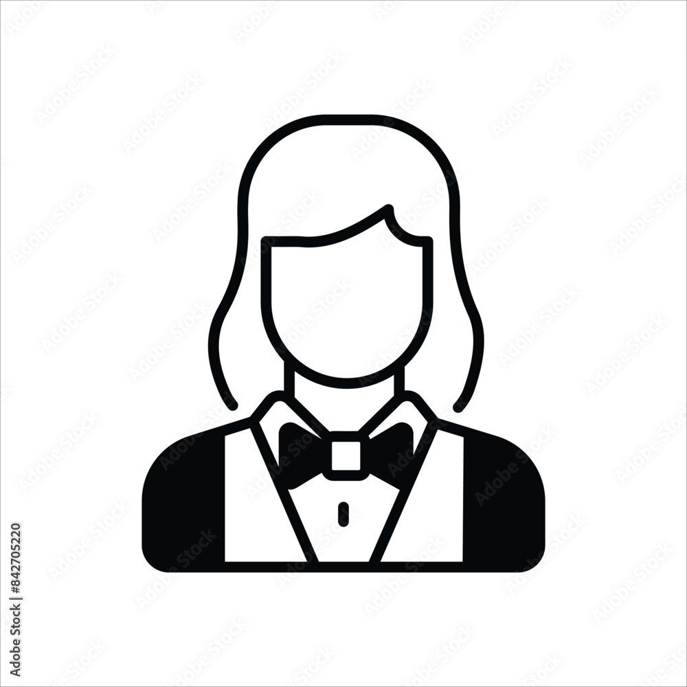 Croupier vector icon Croupier vector icon