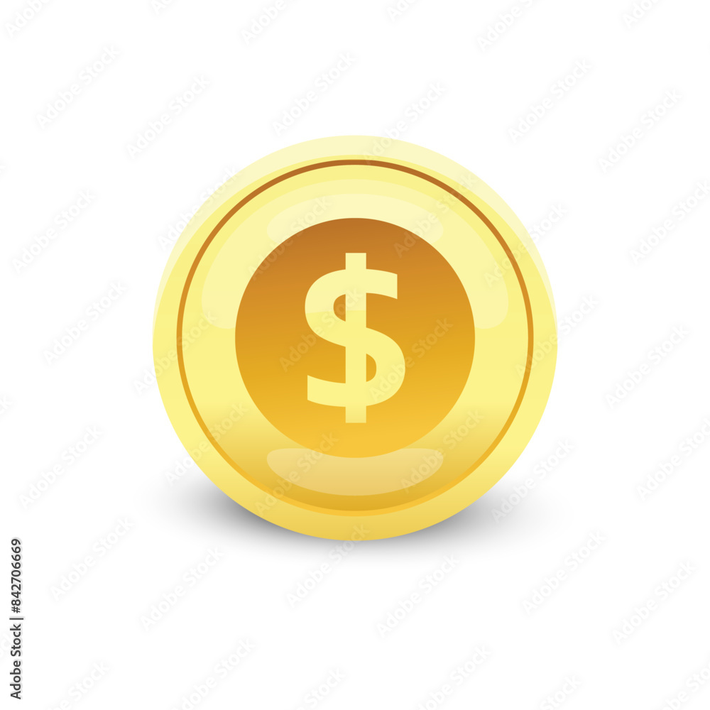 Coin Icon Logo Design Element Vector Illustration. Coin Icon Logo Design Element Vector Illustration.