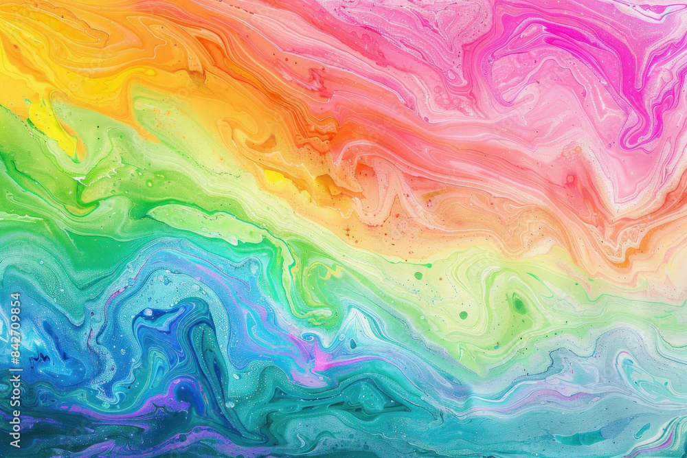 Rainbow colors in a flowing abstract Rainbow colors in a flowing abstract