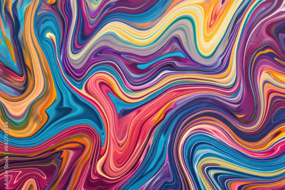 Swirling abstract pattern with bold hues