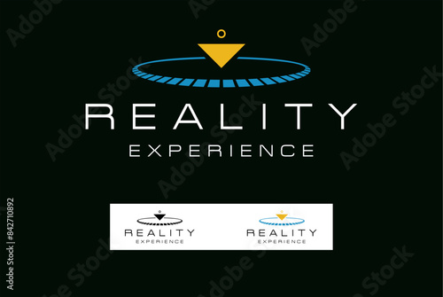 360 virtual realty logo design template 