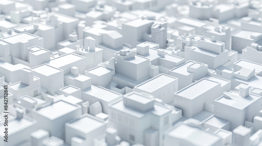 3d style of white town , straight angle 3d style of white town , straight angle