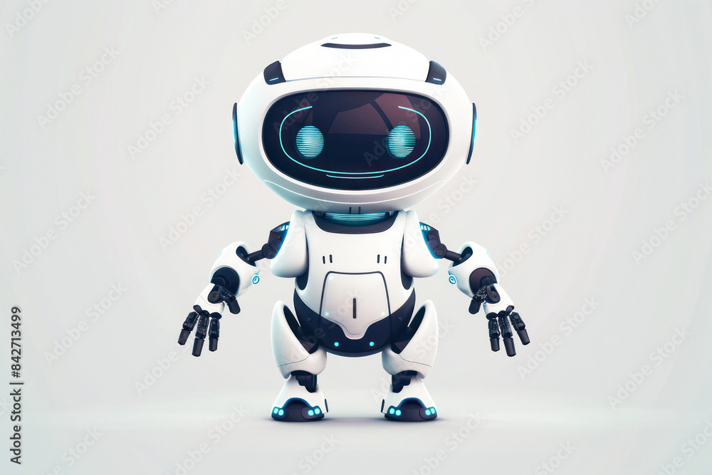 Robot with big eyes standing pose Robot with big eyes standing pose