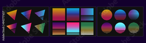1980s Synthwave Toolkit Collection: Over 80 Retro Elements for Creating Nostalgic Synth Graphics