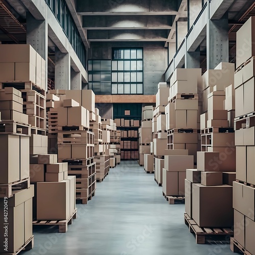 Set of wooden pallet for warehouse - 1