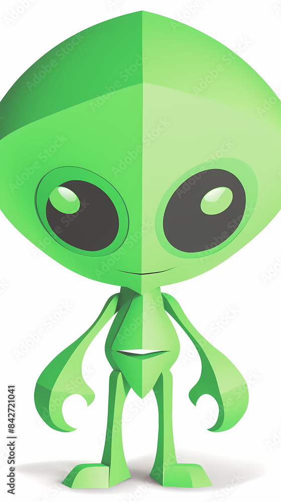 Obraz premium cute alien.paper cut style