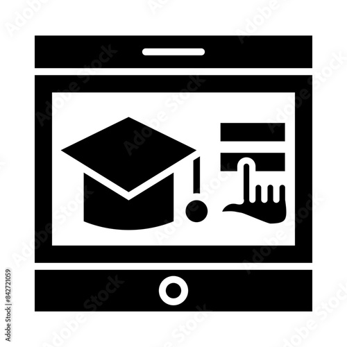 Elearning glyph icon