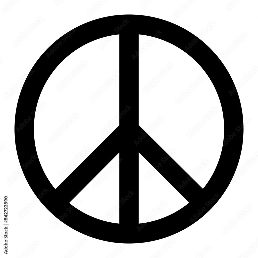A Peace symbol isolated on a transparent background. International official symbol of Peace. Vector illustration A Peace symbol isolated on a transparent background. International official symbol of Peace. Vector illustration