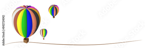illustration Flying Balloons