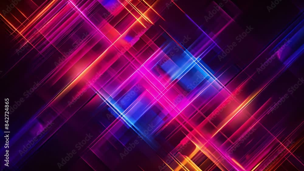 This abstract image features a pattern of diagonal lines in vibrant neon colors, including pink, blue, and yellow. The lines intersect to create a sense of movement and energy. This abstract image features a pattern of diagonal lines in vibrant neon colors, including pink, blue, and yellow. The lines intersect to create a sense of movement and energy.