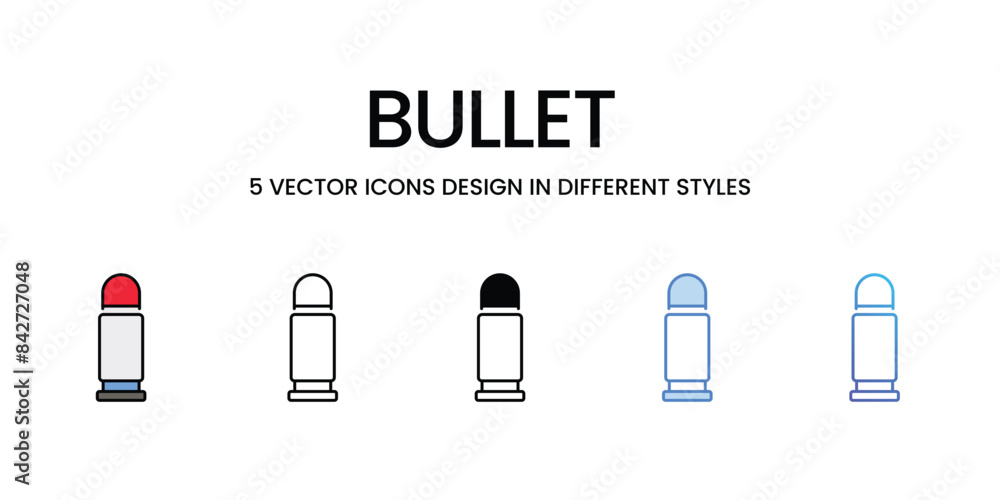Bullet icons vector set stock illustration. Bullet icons vector set stock illustration.