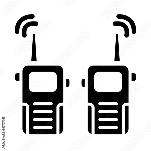 Walkie talkie glyph icon