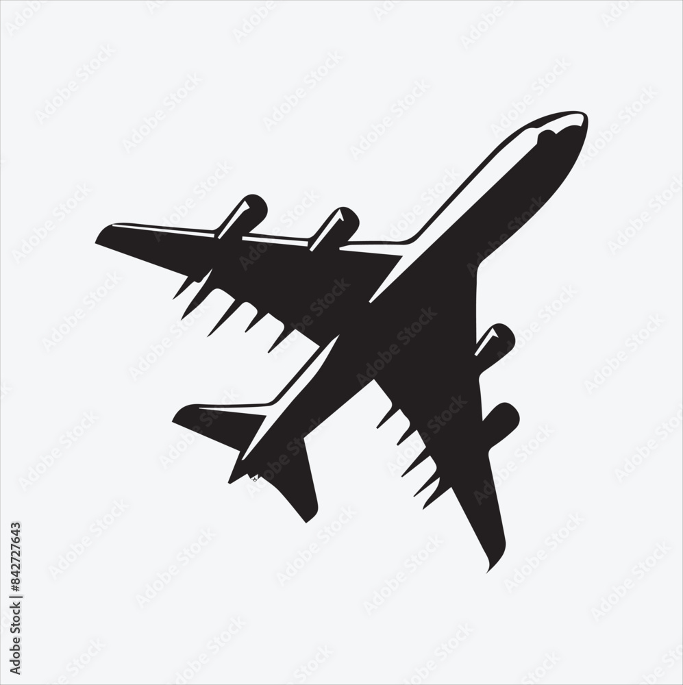 Drawing of a plane silhouette with skywriting.
Drawing of a plane silhouette with skywriting.
