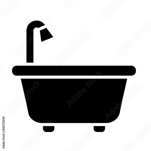 Bathtub glyph icon