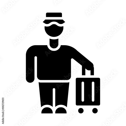 Tourist glyph icon