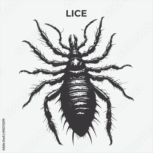 A Clear and Bold Lice silhouette for Versatile Applications. Vector Illustration