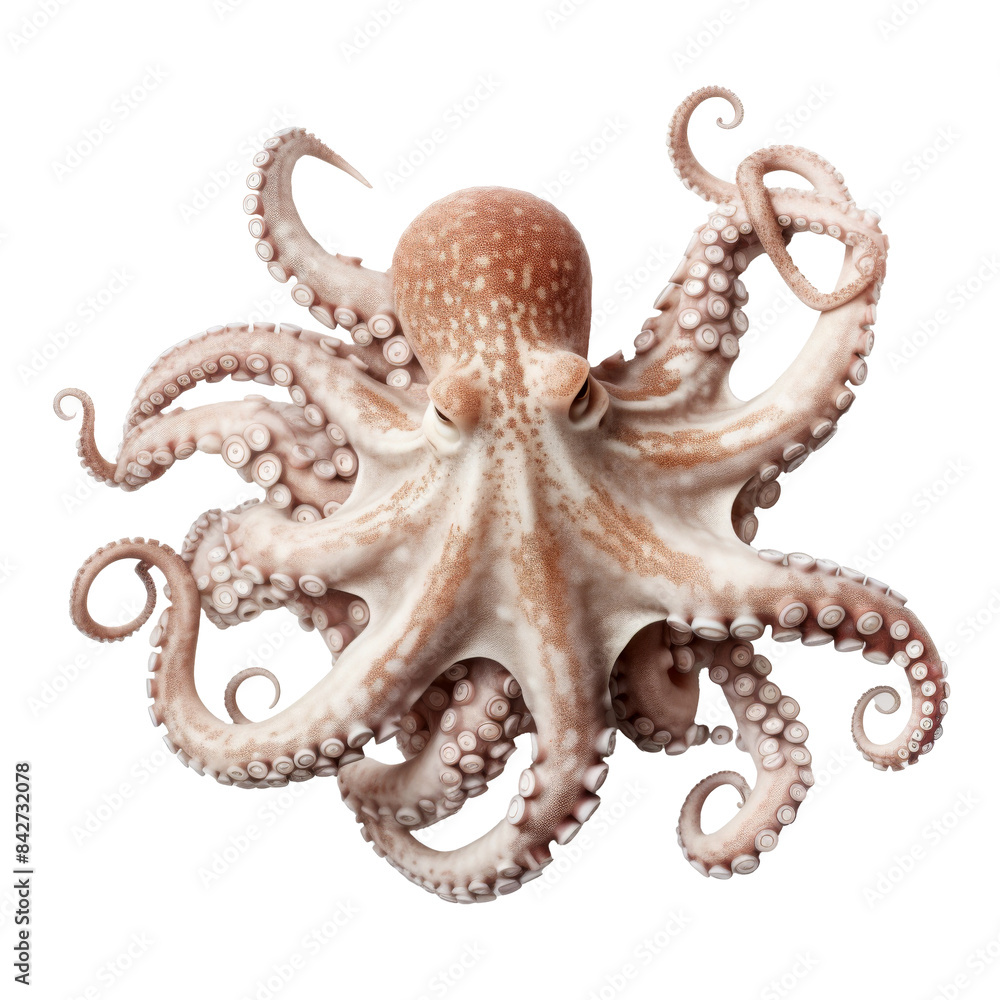 Obraz premium beautiful octopus isolated on white