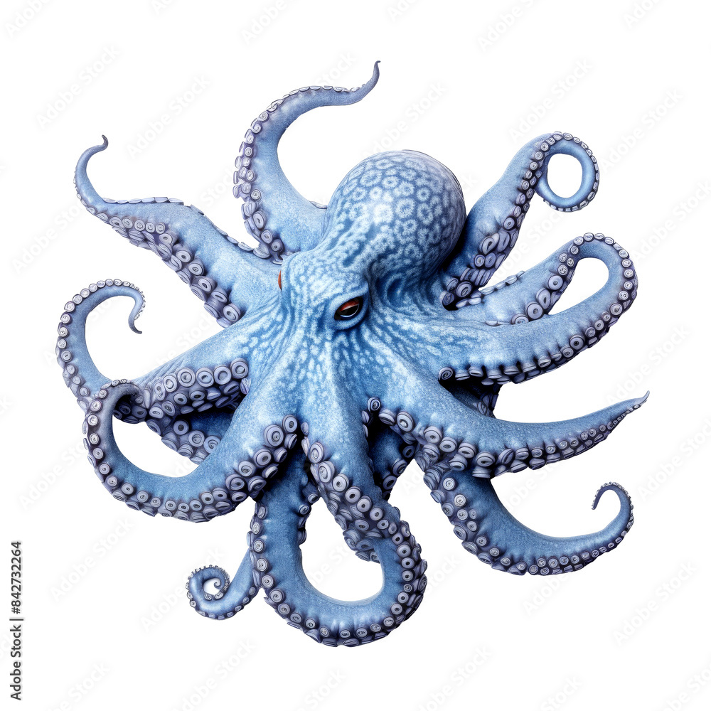 Obraz premium beautiful octopus isolated on white