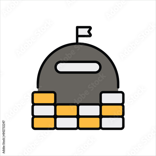 Bunker vector icon