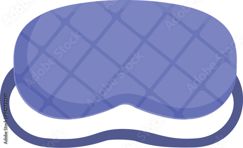 Blue padded sleep mask with a soft fabric covering and elastic strap, perfect for getting a good night's rest