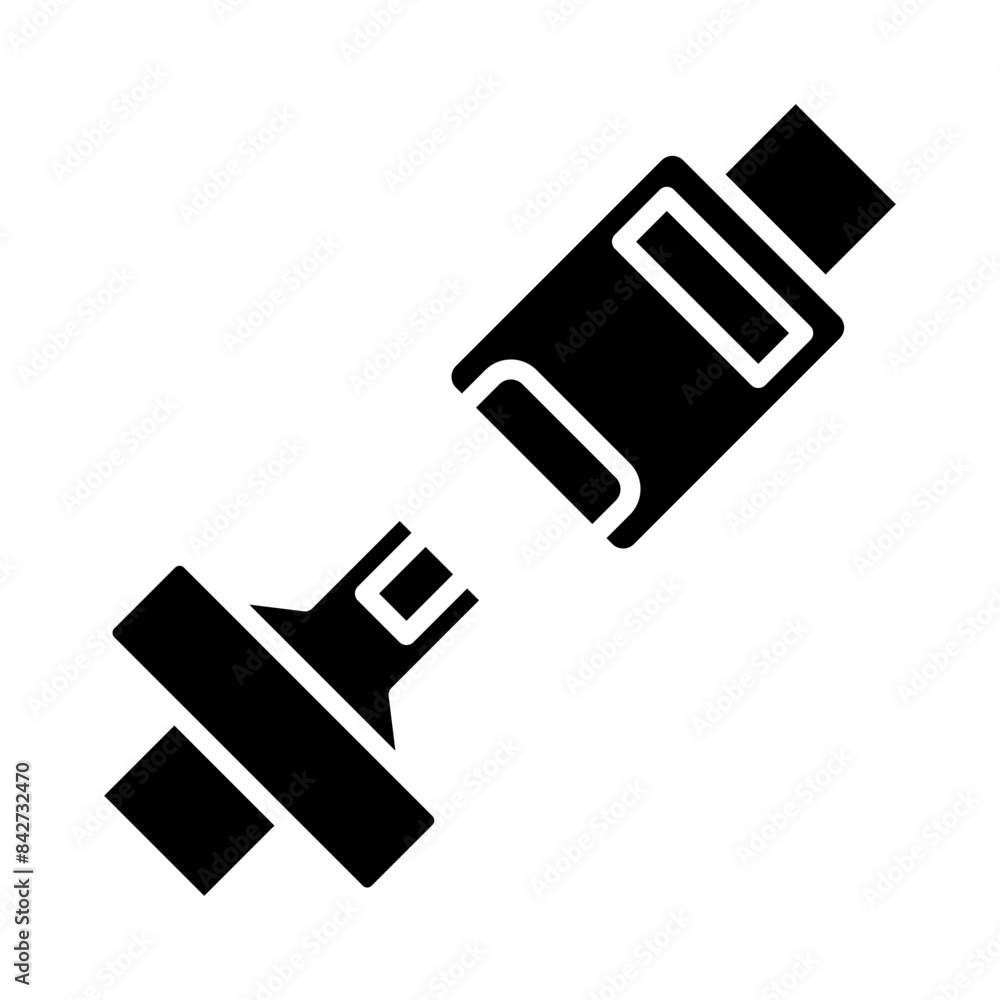 Seat belt glyph icon Seat belt glyph icon