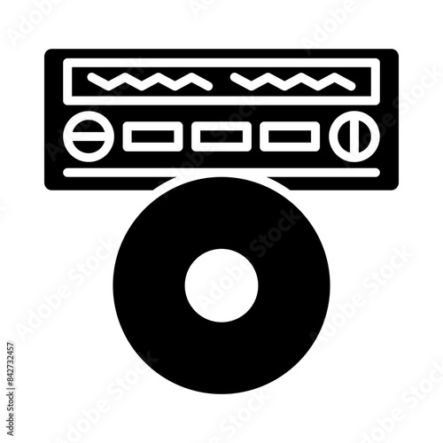 Cd player glyph icon