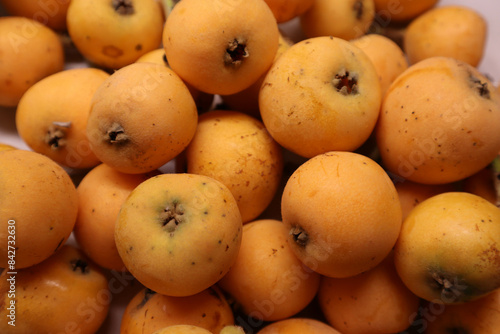 Bright medlar in a bowl