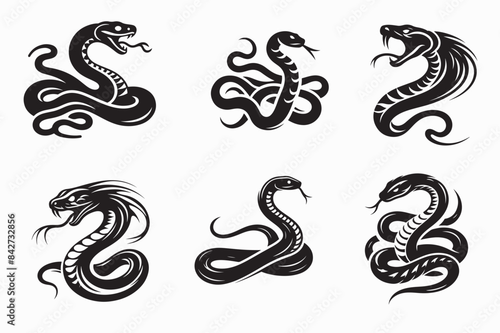 snake silhouette vector illustration.eps snake silhouette vector illustration.eps