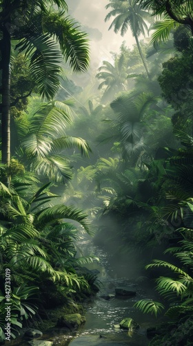 Ethereal Rainforest Stream  Hyper Realism