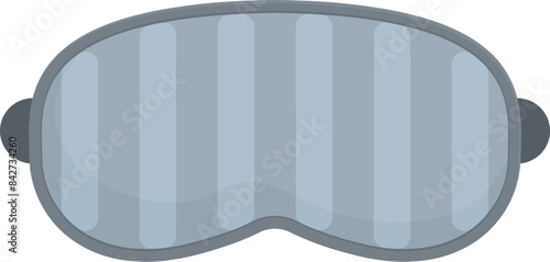 Grey sleeping mask with stripes for sleeping well and having sweet dreams, isolated on white background