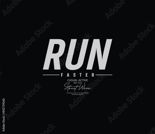 Run faster vector tshirt graphic for print poster banner flyer postcard