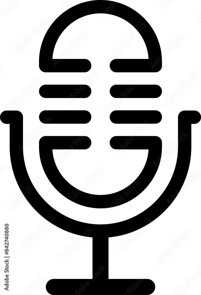 Obraz premium Microphone Podcast Icon Logo