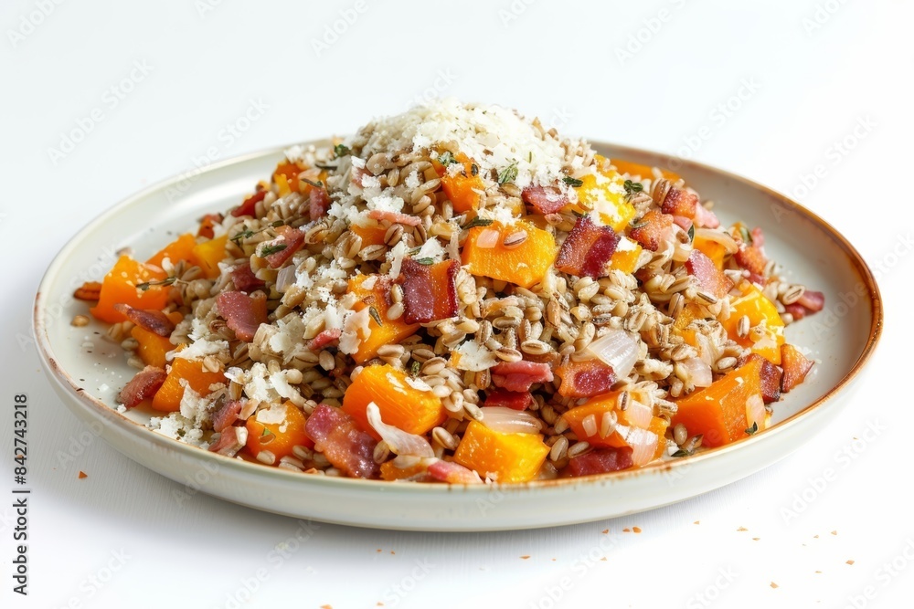 Baked Farro and Butternut Squash for a Flavourful Dinner Baked Farro and Butternut Squash for a Flavourful Dinner