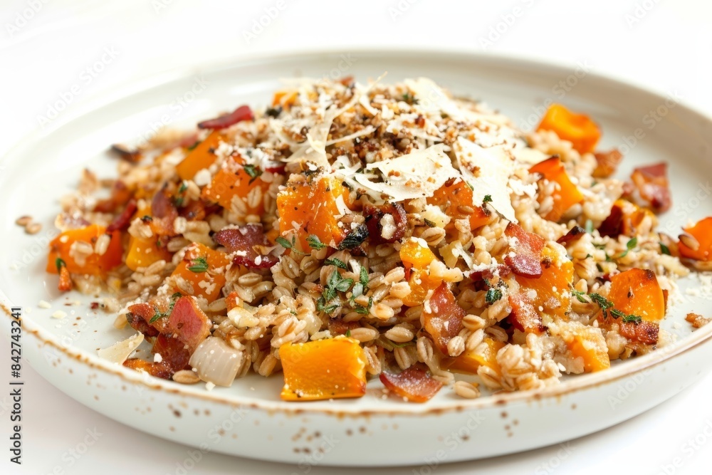 Baked Farro and Butternut Squash for a Cozy Dinner Baked Farro and Butternut Squash for a Cozy Dinner