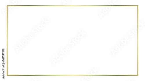 Fotografi Gold frame isolated on transparent background