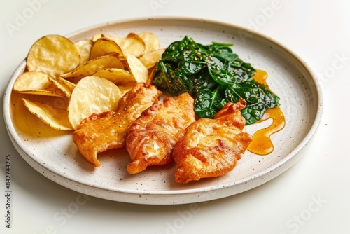 Baked Fish and Chips with Honey Vinegar Twist