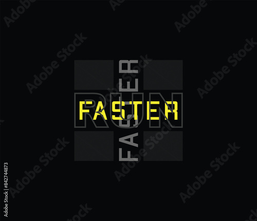 vector illustration run faster tshirt graphic and apparel design for prints and other uses