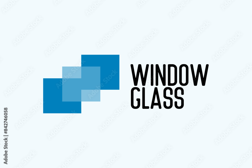 Square glass windows logo design template Square glass windows logo design template