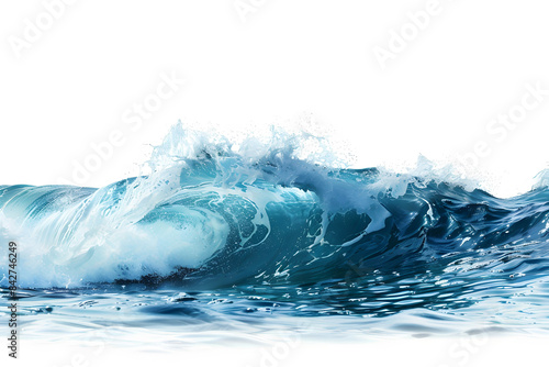 Ocean wave isolated on white background