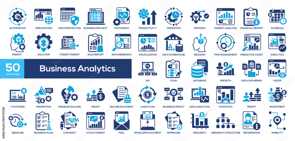 Business Analytics Icon Collection Business Analytics Icon Collection